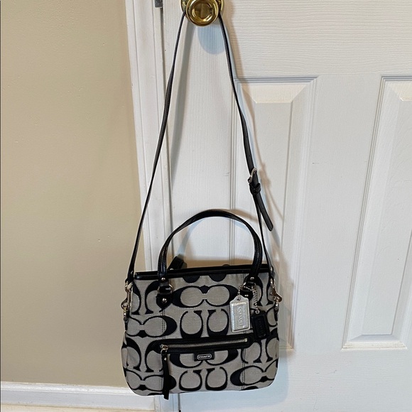 Coach Vintage Black and Gray Signature Tote Bag EXCELLENT CONDITION - Picture 7 of 9